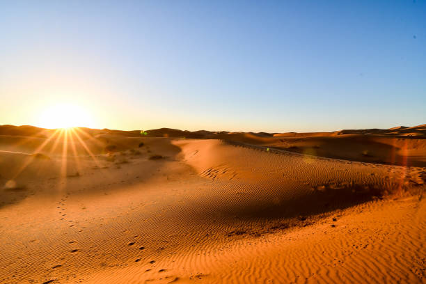 istock sunset in the desert, photo as background 1256554273