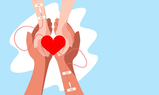 Blood donation concept vector art illustration