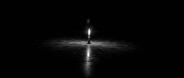 Candle light in dark room