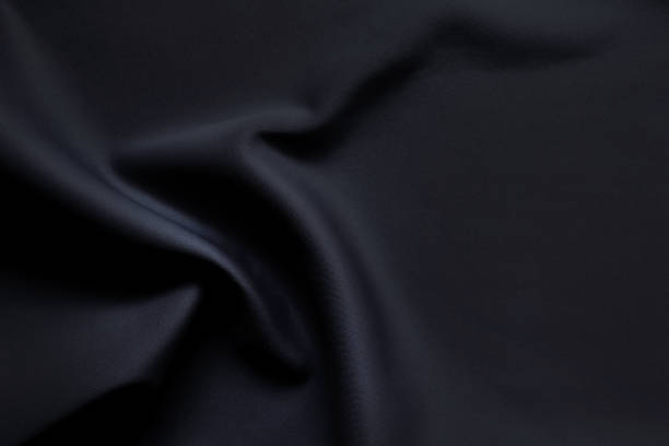 istock Black cloth background and texture.Minimalist black 2020  Trend 1256566219