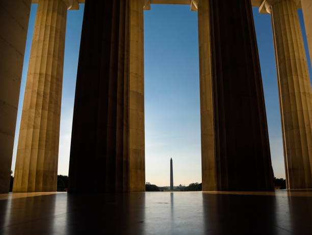 istock Washington Monument as seen from the Lincoln Memorial 1256572535