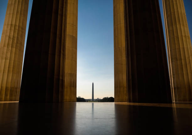 istock Washington Monument as seen from the Lincoln Memorial 1256572542