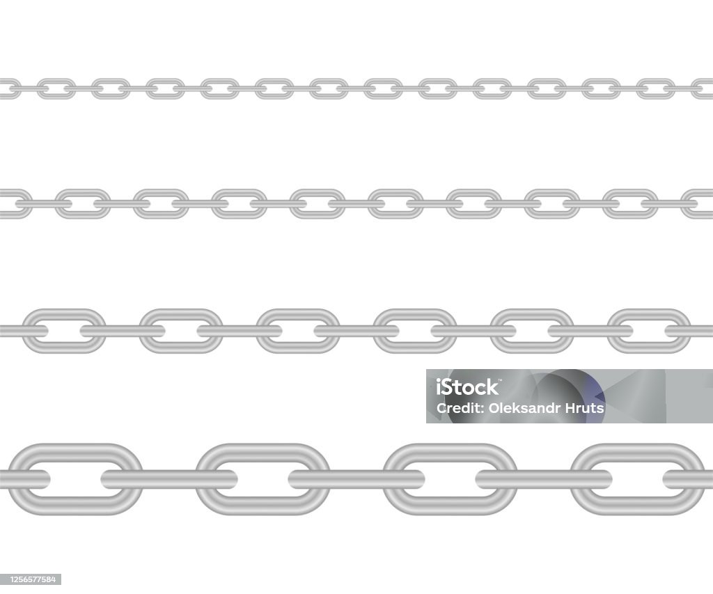 Block Color Chain Metallic Chain Block Chain Collection Of Seamless Metal Chains Colored ...