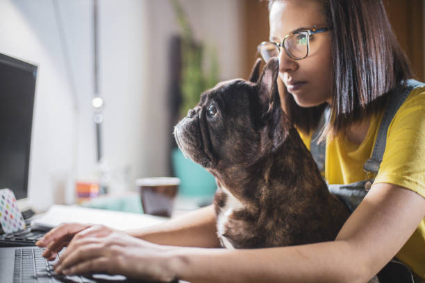 istock Young woman studying at home 1256585335
