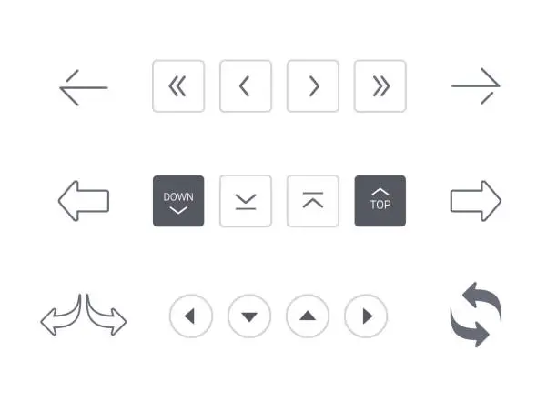 Vector illustration of arrow icon set for web and app
