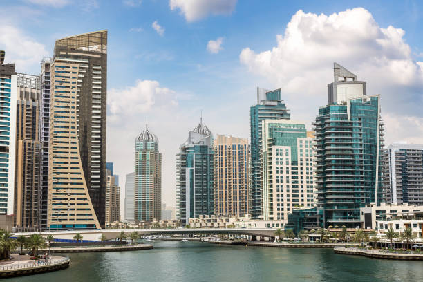 istock Dubai Marina in a summer day 1256597401