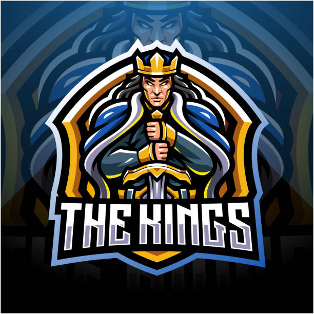 The King esport mascot logo design Illustration of The King esport mascot logo design zeus logo stock illustrations