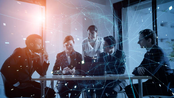 istock Business and technology concept. Smart office. IoT (Internet of Things). Telecommunication. 1256602977