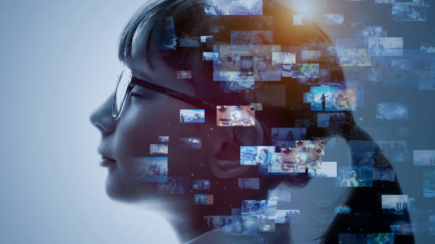 istock AI (Artificial Intelligence) concept. Contents concept. Social networking service. Streaming video. communication network. 1256603037