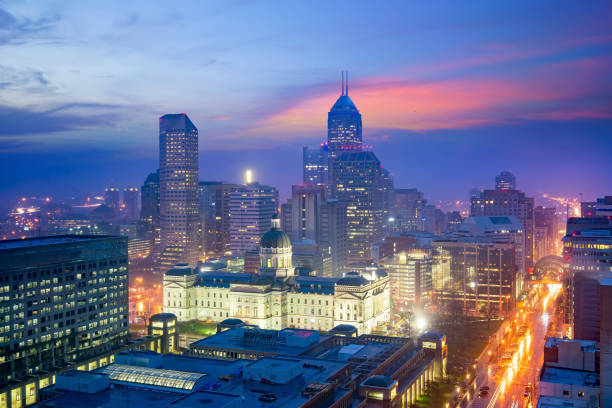 istock Indianapolis city downtown skyline USA 1256613461