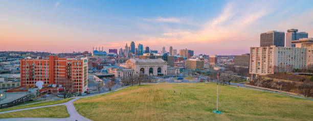 istock Kansas City downtown skyline USA 1256613490