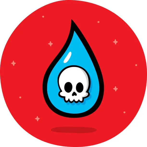 Vector illustration of Poison Water Doodle