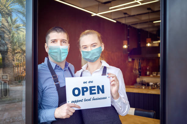 istock Reopening of a small business activity after the covid-19 lockdown quarantine 1256626660