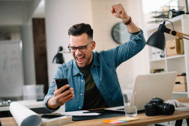 istock Young businessman working in the office. 1256627759