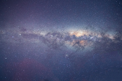 Picture of the Andromeda galaxy. Ha signal blended in the RGB to highlight the nebulousness in the galaxy