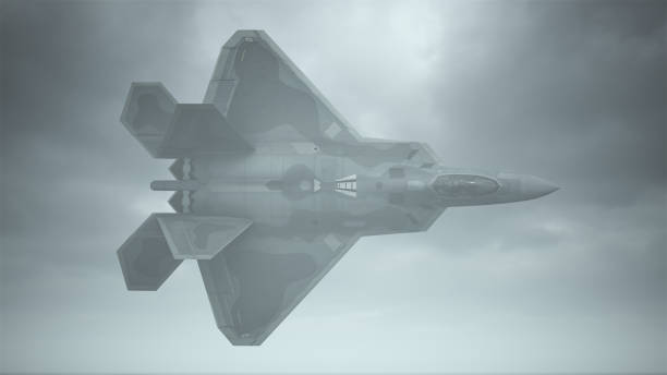istock Fighter Jet Aircraft Flying Low Overcast Day 1256634125