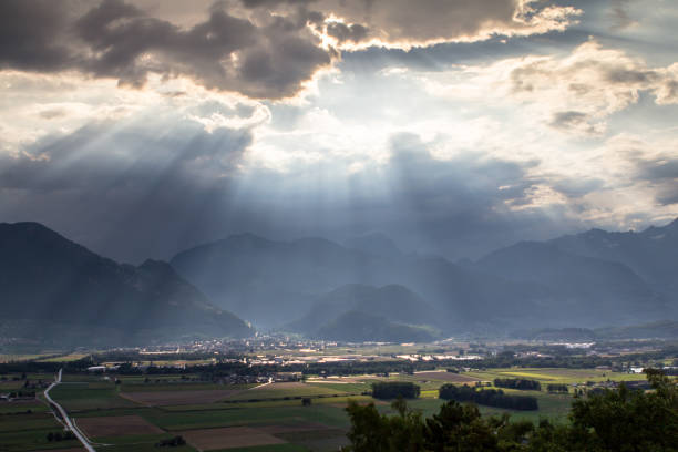 istock Idyllic landscape in the Alps 1256634439