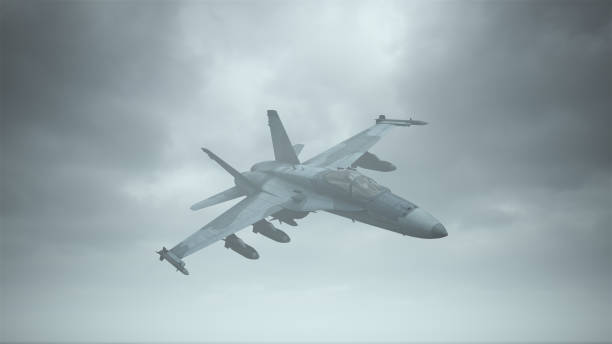 istock Supersonic Jet Aircraft Multi-Role Flying Low Overcast Day 1256635217