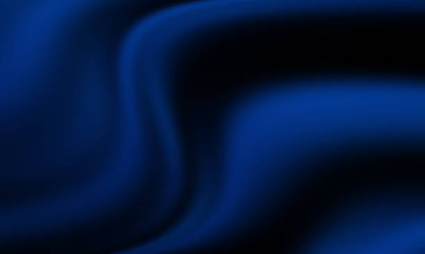 istock Sea Wave Abstract Navy Blue Black Neon Pattern Moon Light Silk Wavy Dark Texture Night Beach Party Background 1256636100