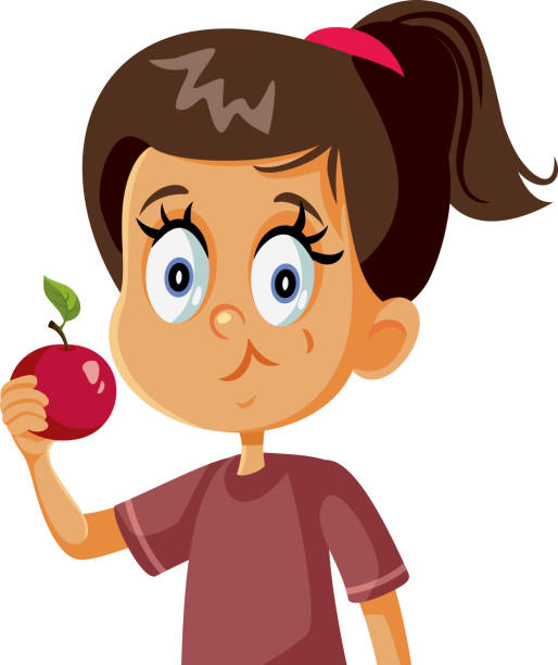 402 Girl Eating Apple Illustrations & Clip Art - iStock | Girl eating apple  pie, Girl eating apple grocery store, Boy and girl eating apple