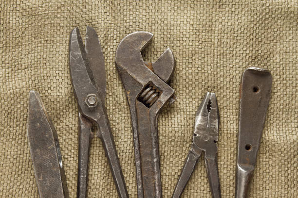 istock A set of old tools close up 1256642248