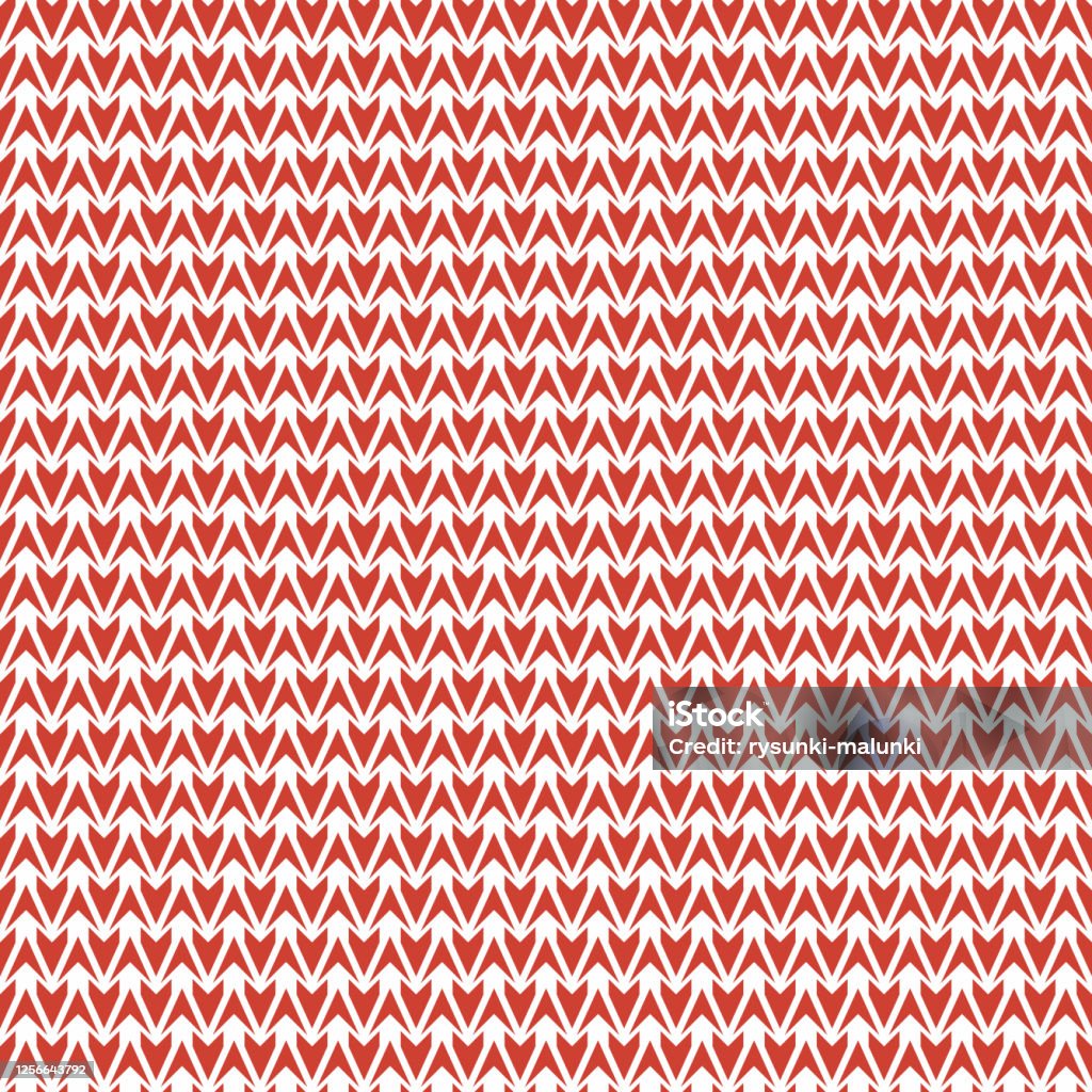 Red And White Knit Texture Seamless Vector Pattern Stock Illustration ...