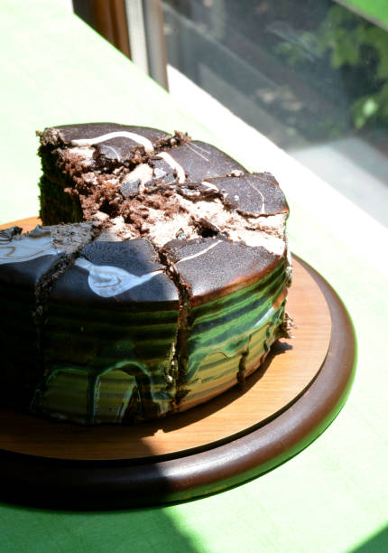 istock piece of chocolate cake with chocolate 1256644565