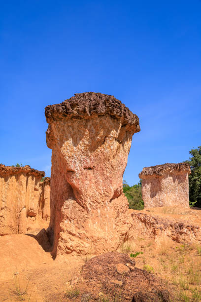 istock Phae Mueang Phi Forest Park, sandstone erosion canyon, famous tourist destination in Phrae, Thailand 1256646295
