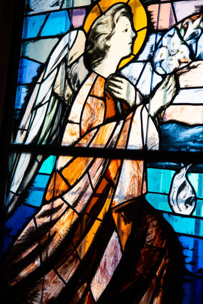 istock Church window in a small chapel in Sirmione 1256647169