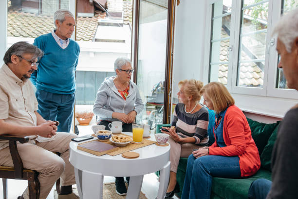 istock Senior friends having fun 1256650498