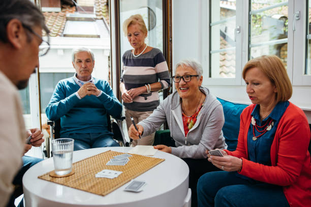 istock Senior friends having fun 1256650676