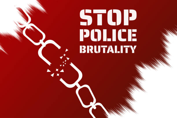 Stop police brutality concept. Template for background, banner, poster with text inscription. Vector EPS10 illustration. Stop police brutality concept. Template for background, banner, poster with text inscription. Vector EPS10 illustration ending racism stock illustrations