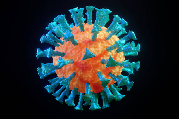 istock Coronavirus aka Covid-19 Virus visualisation isolated on black 1256672370