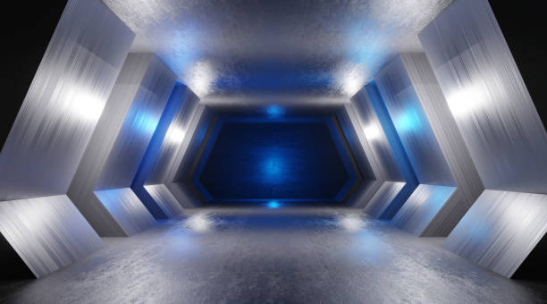 istock 3D Illustration of a dark Interior 1256672410