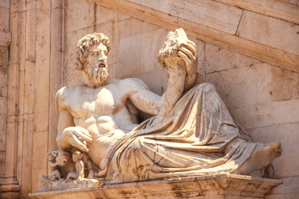istock View on a historic statue in Rome 1256674342