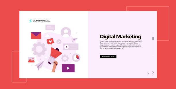 istock Digital Marketing Concept Vector Illustration for Landing Page Template, Website Banner, Advertisement and Marketing Material, Online Advertising, Business Presentation etc. 1256679460