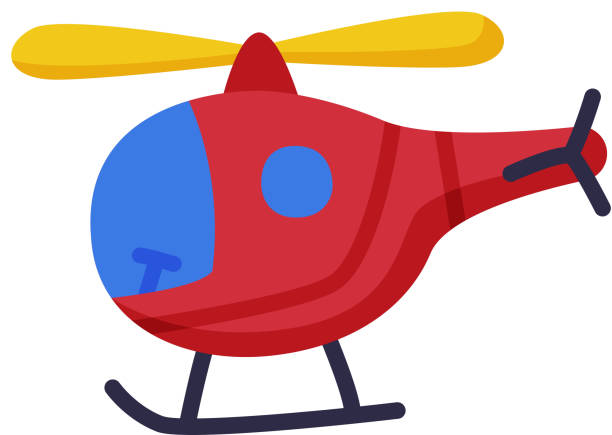 Helicopter Baby Toy Cute Object For Kids Development And Entertainment  Cartoon Vector Illustration Stock Illustration - Download Image Now - iStock