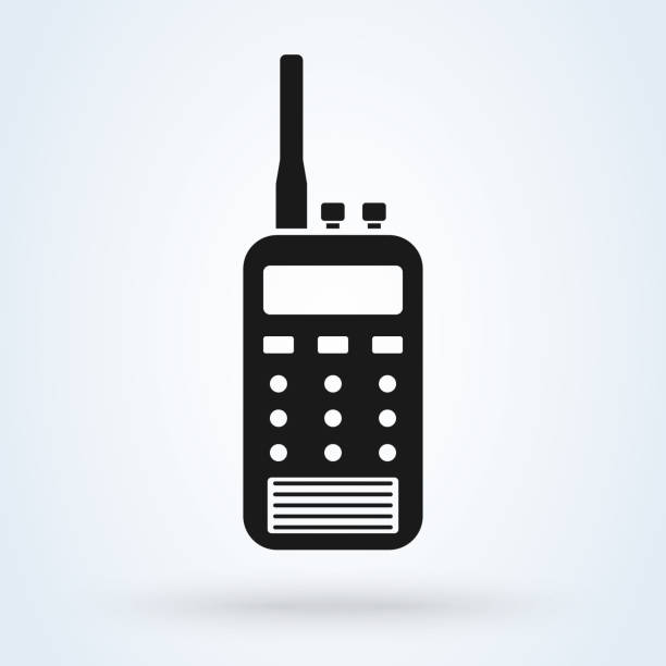 illustrations, cliparts, dessins animés et icônes de icône talkie-walkie. vector illustration de conception moderne simple. - walkie talkie