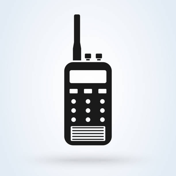 illustrazioni stock, clip art, cartoni animati e icone di tendenza di icona walkie talkie. vector illustrazione di design moderno semplice. - talkie