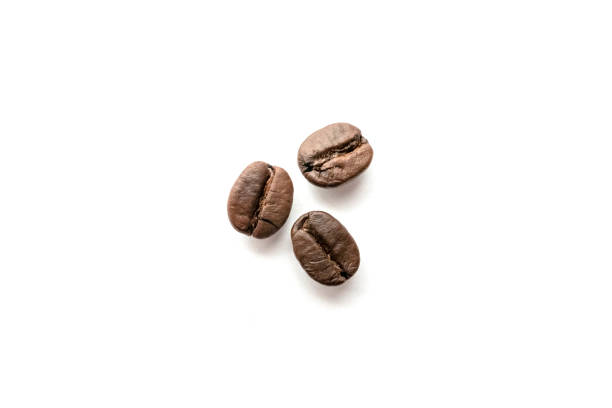 istock Roasted coffee beans isolated on white background. 1256681672