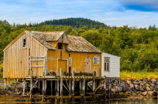 istock Old building at Norwegian coast 1256684632