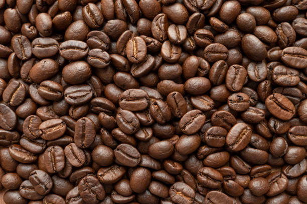 istock Roasted of coffee beans for background. 1256684768