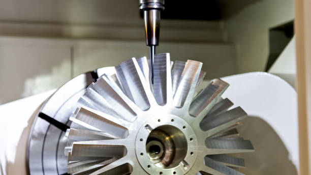 istock Close up of CNC milling machine 1256691041