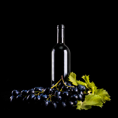 Wine bottles in hungarian vinecellar