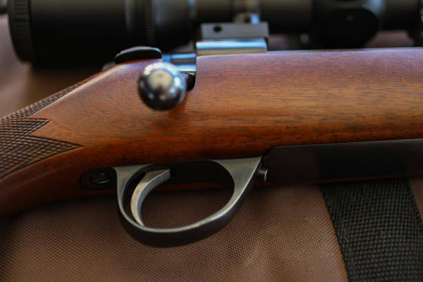 istock A close up of a hunting rifle 1256696213