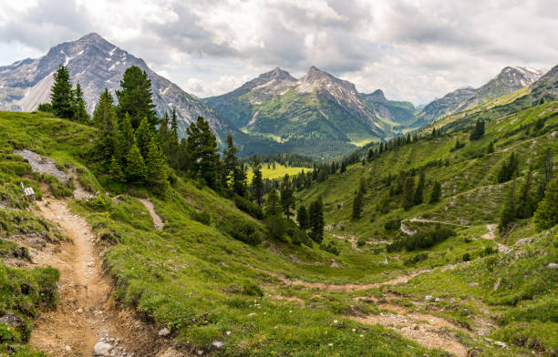 istock Fantastic hike in the Lechquellen Mountains in Vorarlberg Austria 1256699582