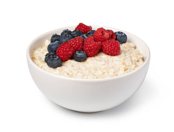 istock prepared oatmeal with berries 1256699755