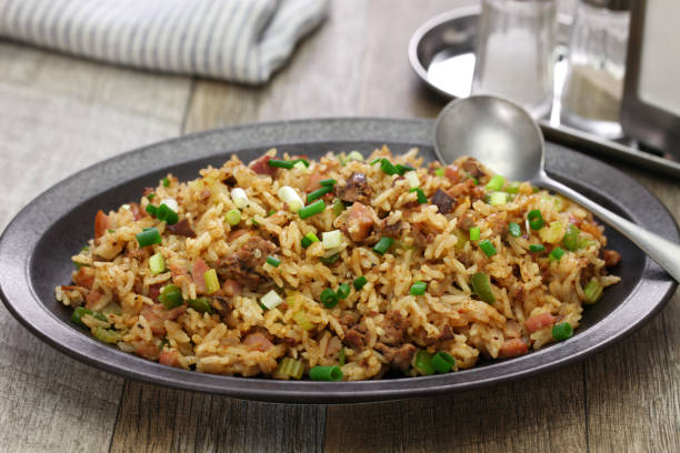 istock classic cajun dirty rice, southern food 1256707555