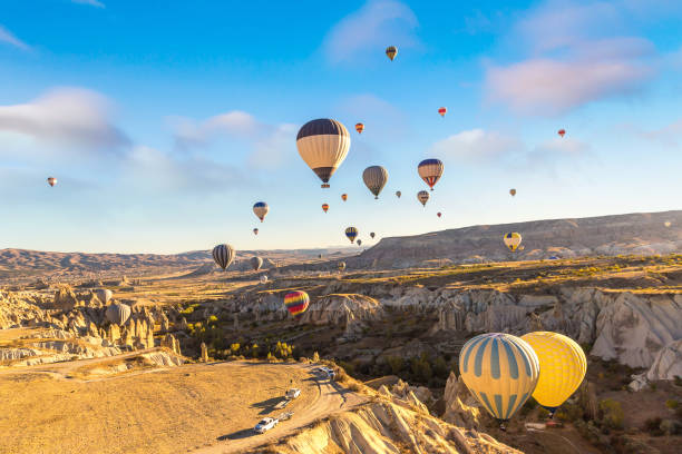 istock Hot air Balloons flight in Cappadocia 1256712709