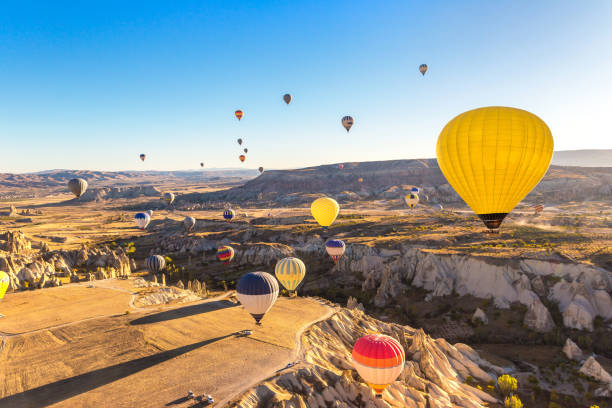 istock Hot air Balloons flight in Cappadocia 1256712725